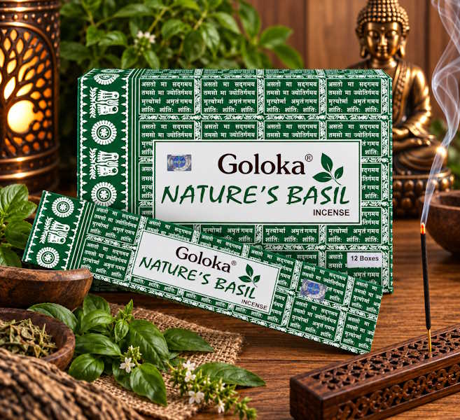 Incienso Goloka Natures Albahaca Basil